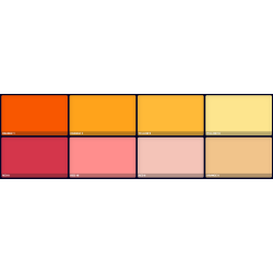 Zestaw pasteli suchych połówek Unison Colour Red/Orange 8 kol.